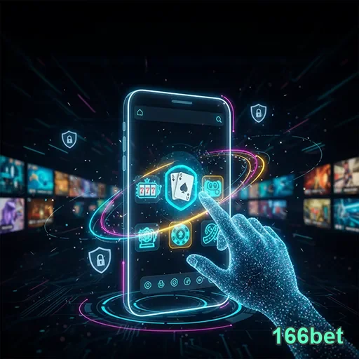 Imagem do aplicativo 166bet no celular, promovendo apostas seguras e confiáveis no site 166bet.